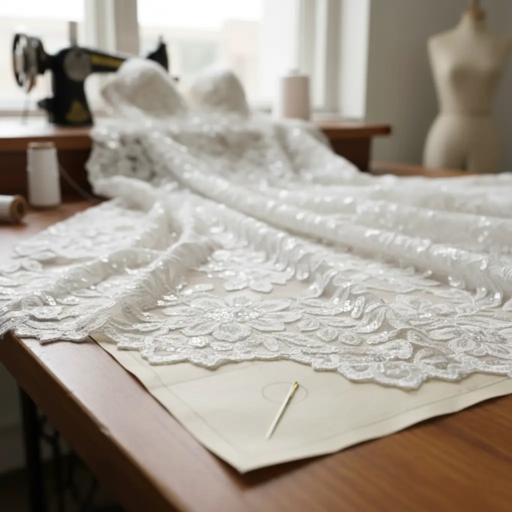 Suknia ślubna plus size szyta na miarę &ndash; koronka i detale w atelier krawieckim