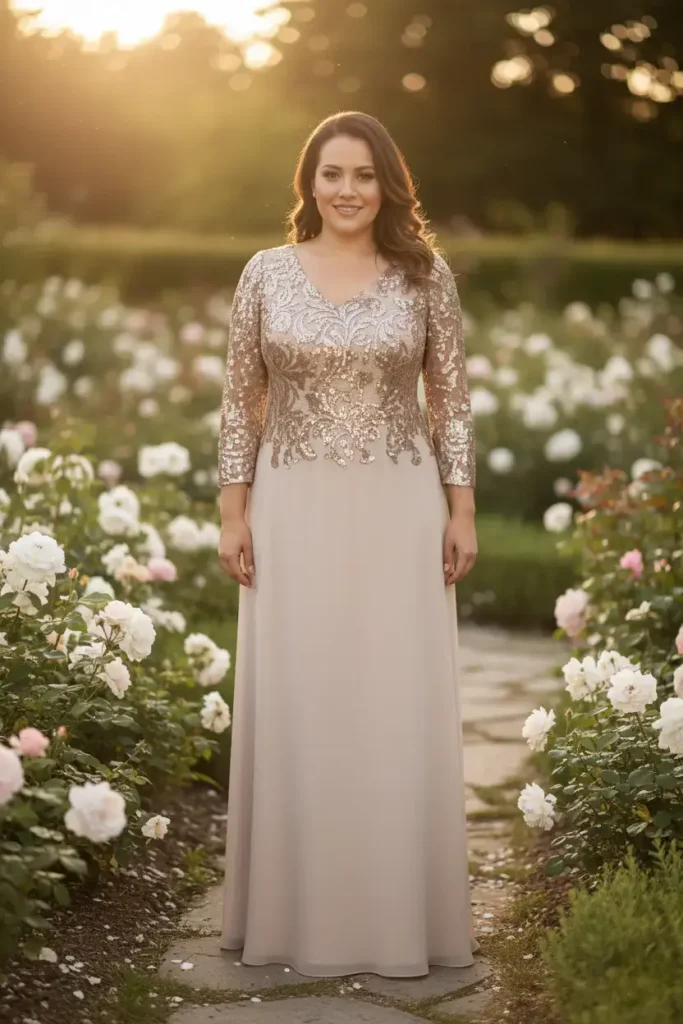 Elegancka suknia wieczorowa plus size w dużym rozmiarze z kolekcji