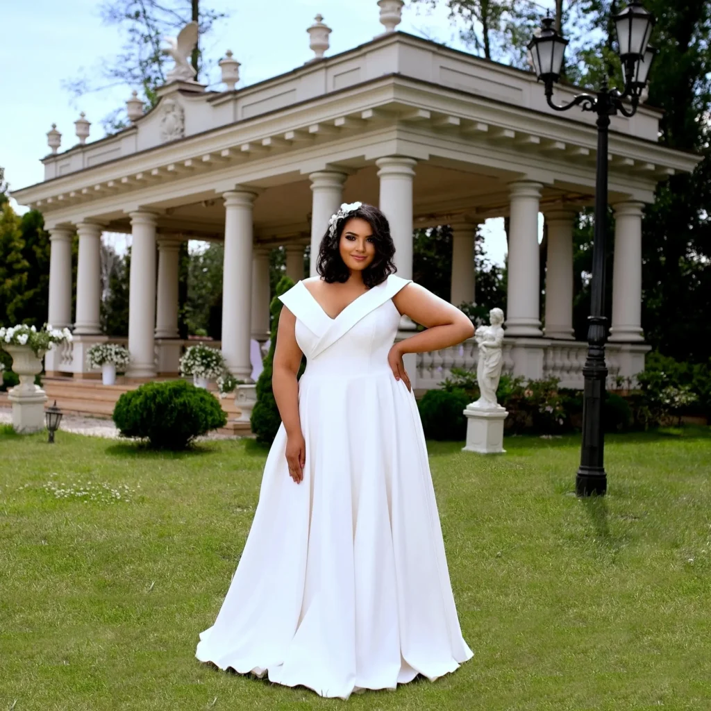 Sukienka ślubna plus size z wypożyczalni &ndash; elegancka stylizacja