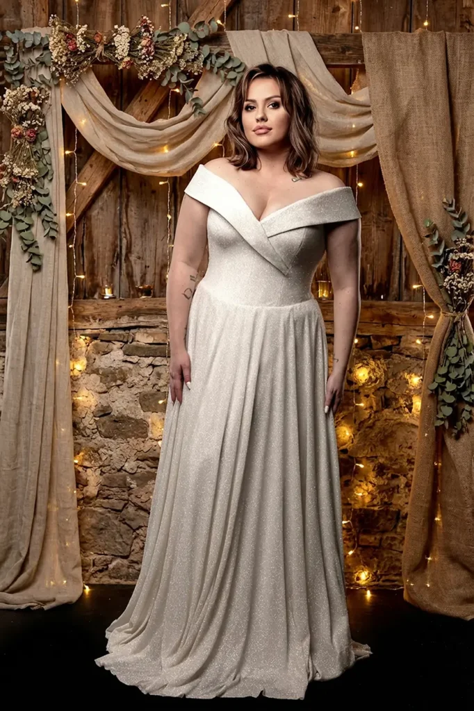 Elegancka sukienka na poprawiny dla Młodej Plus Size w klasycznym wieczorowym fasonie