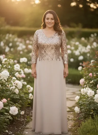 Elegancka suknia wieczorowa plus size w dużym rozmiarze z kolekcji